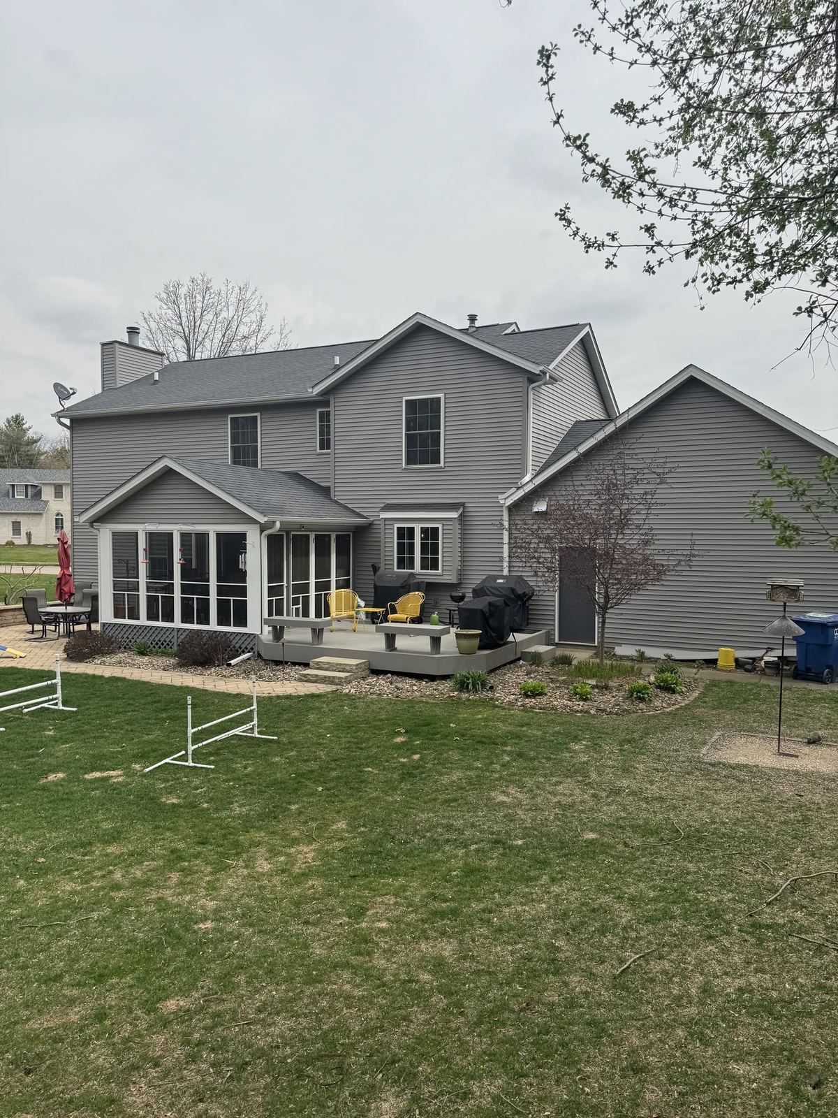 Gray two story home exterior Davenport IA