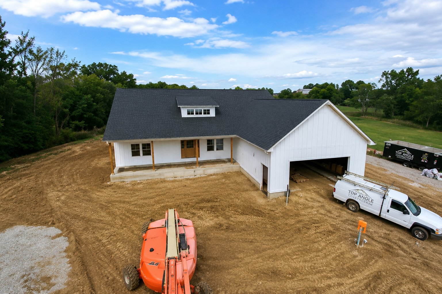 Custom home construction project by Top Angle Contractors in Davenport IA